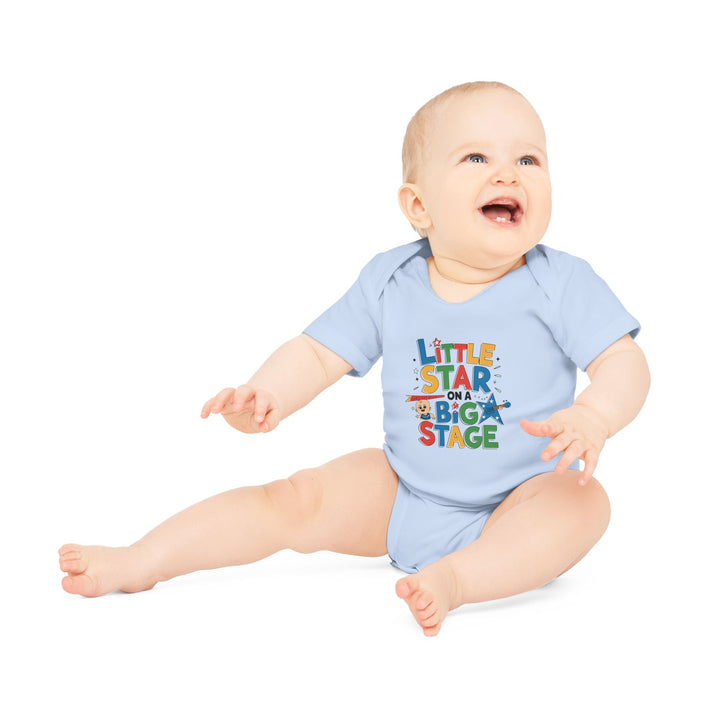 "Little star on a big stage" Baby Organic Short Sleeve Bodysuit