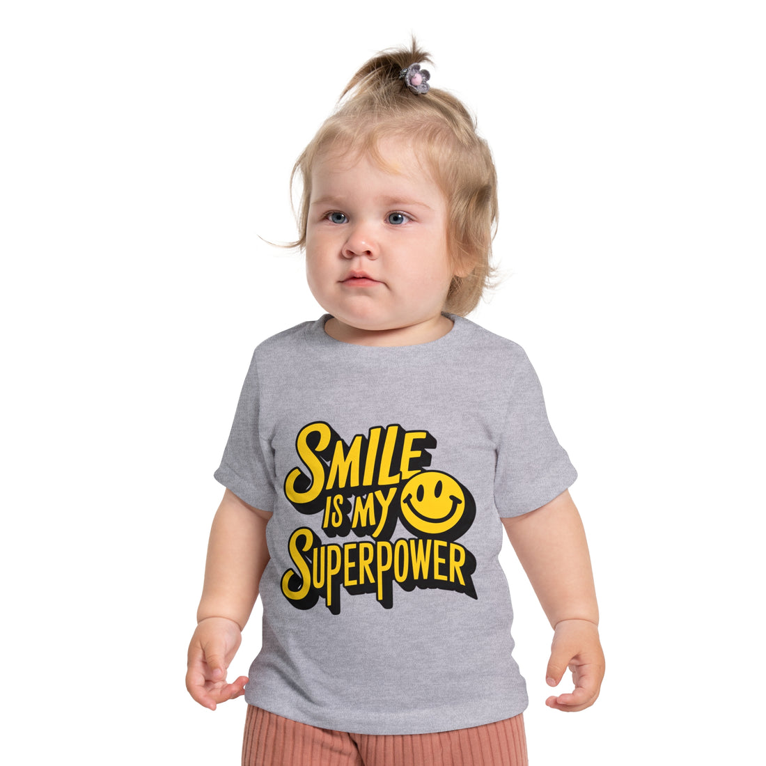 "Smile is my superpower" Baby Short Sleeve T-Shirt