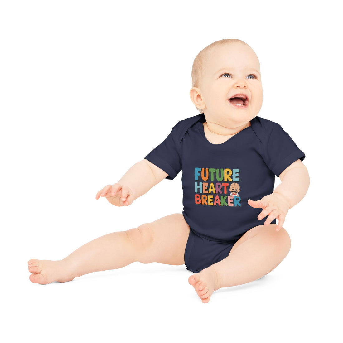 "Future heartbreaker" Baby Organic Short Sleeve Bodysuit