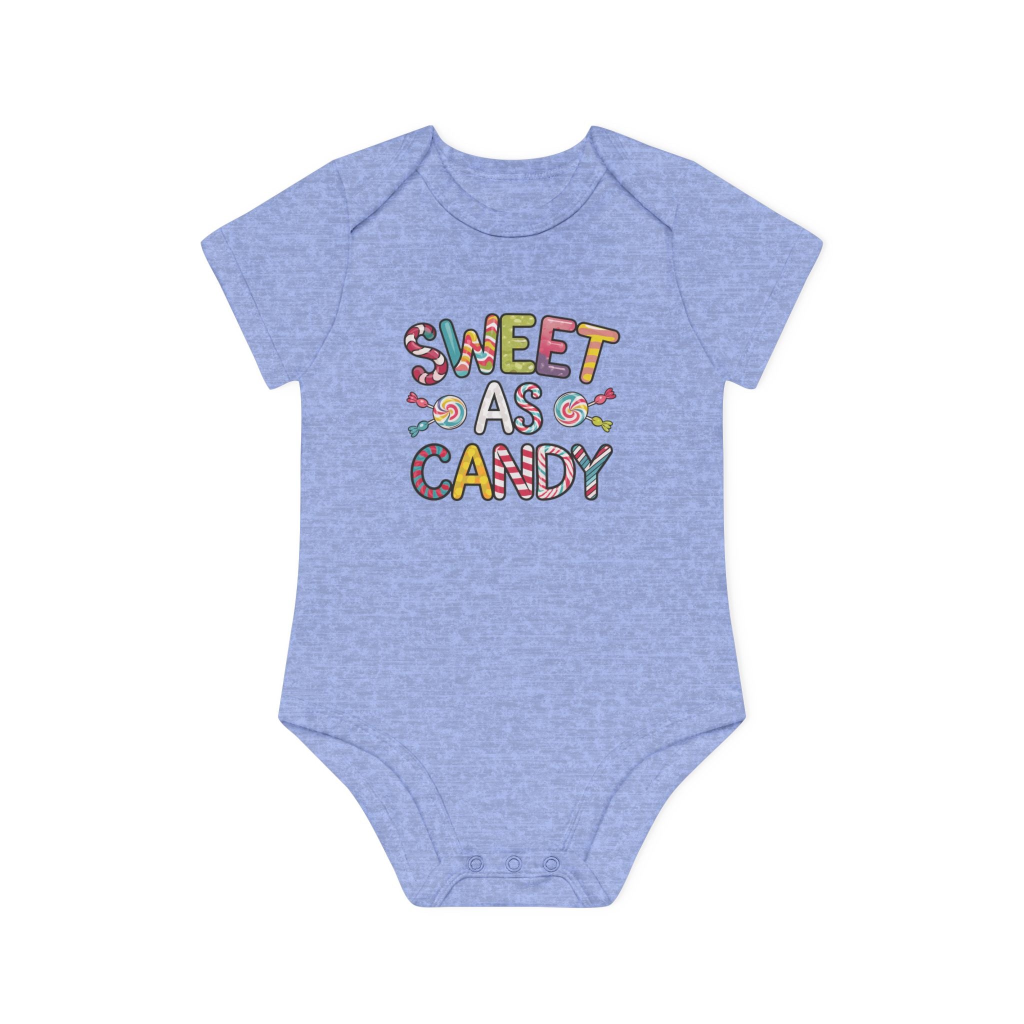 "Sweet as candy" Baby Organic Short Sleeve Bodysuit