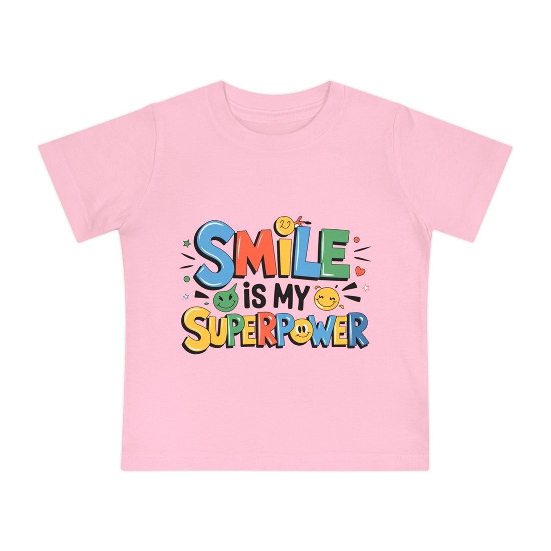 "Smile is my superpower" Baby Short Sleeve T-Shirt