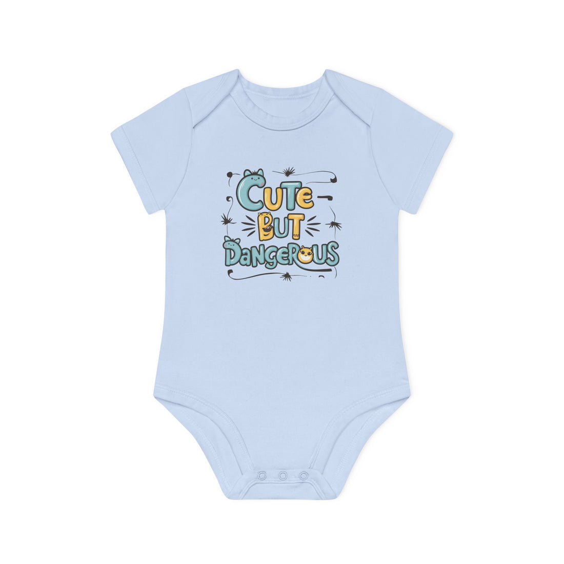 "Cute but dangerous" Baby Organic Short Sleeve Bodysuit