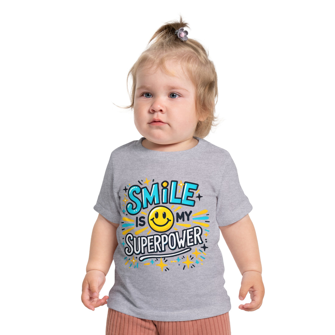 "Smile is my superpower" Baby Short Sleeve T-Shirt