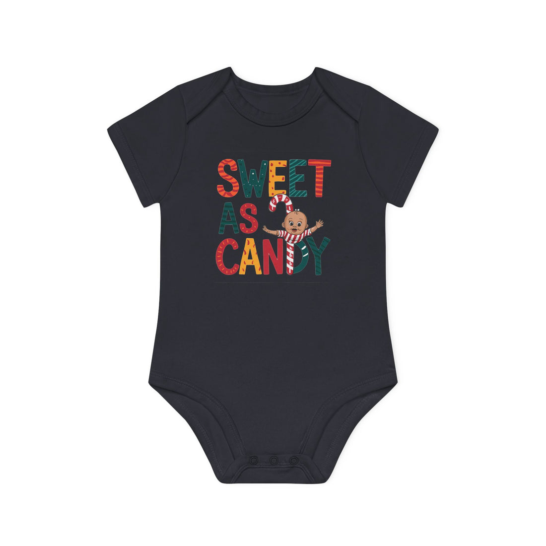 "Sweet as candy" Baby Organic Short Sleeve Bodysuit