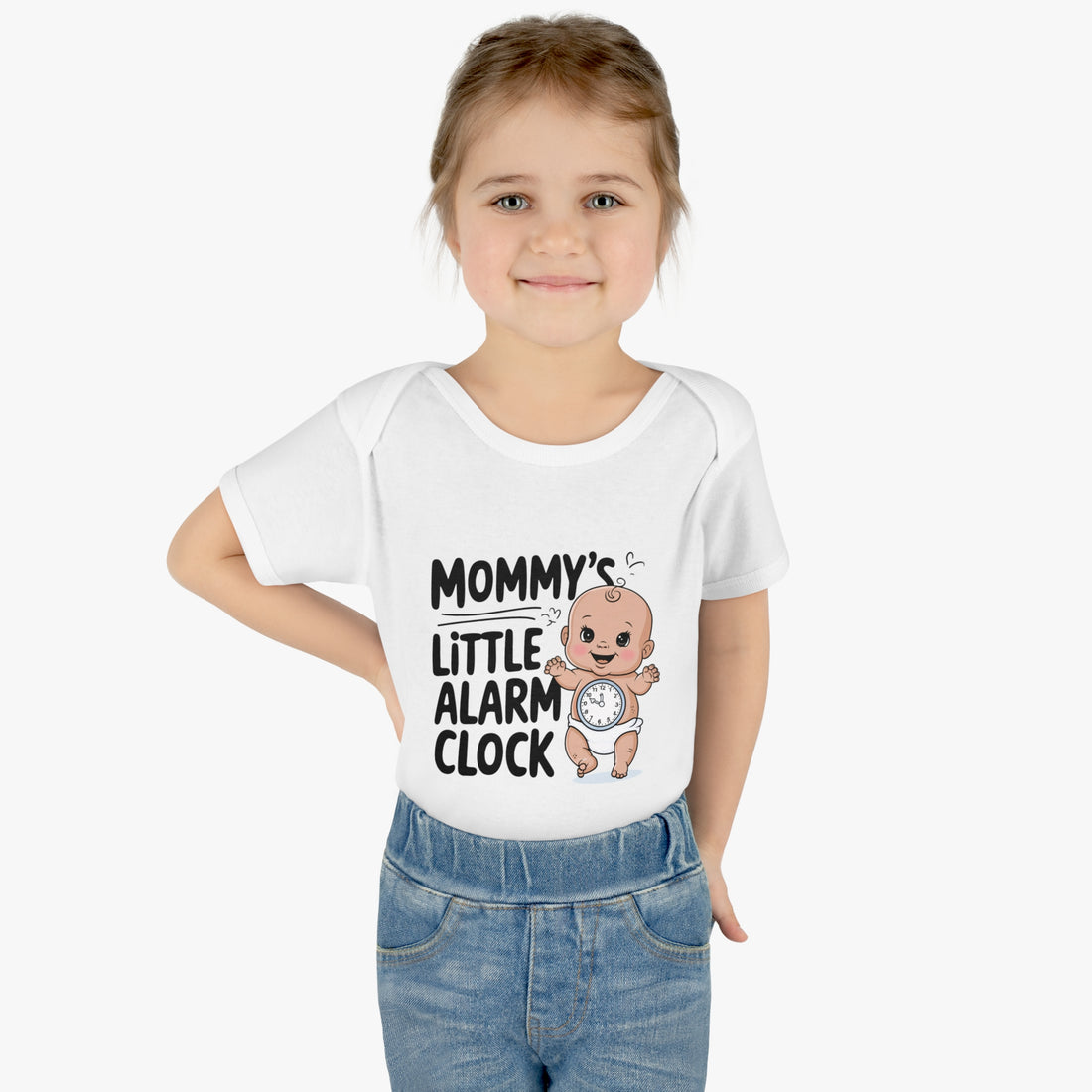 "Mommy's little alarm clock" Infant Baby Rib Bodysuit