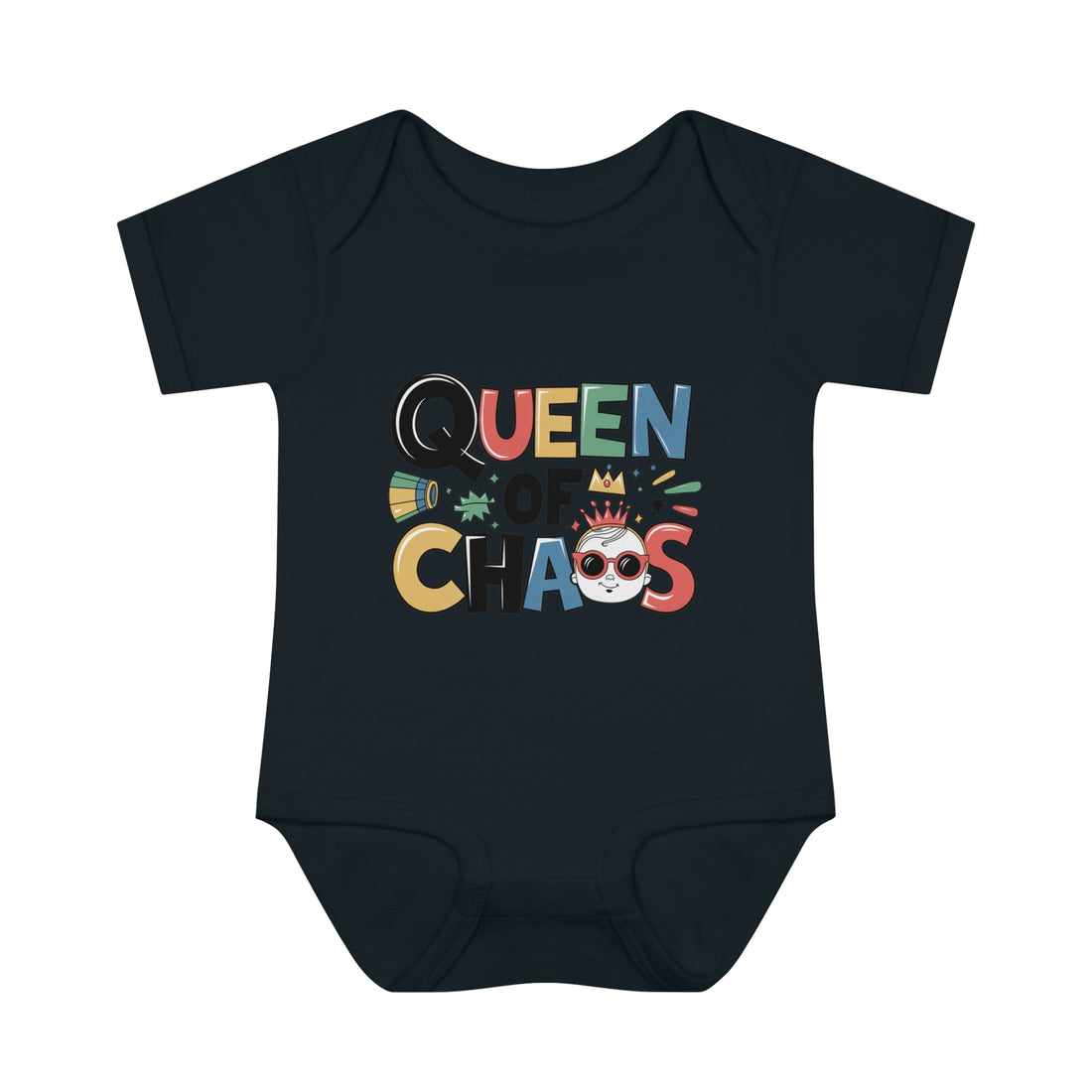 "Queen of chaos" Infant Baby Rib Bodysuit