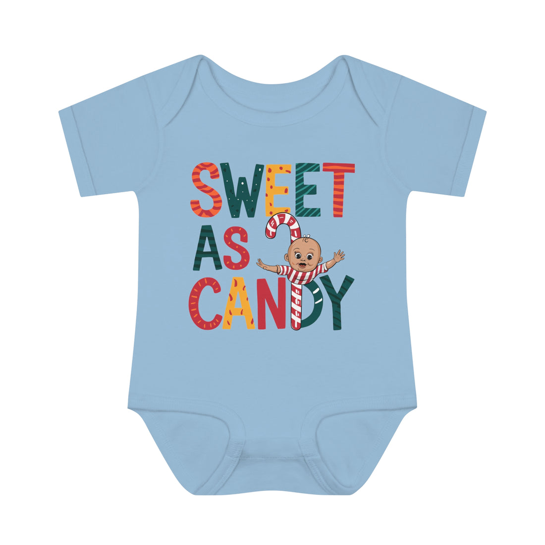 "Sweet as candy" Infant Baby Rib Bodysuit