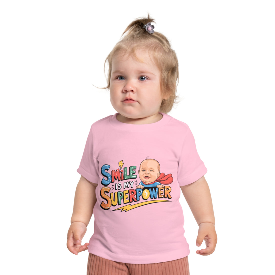 "Smile is my superpower" Baby Short Sleeve T-Shirt