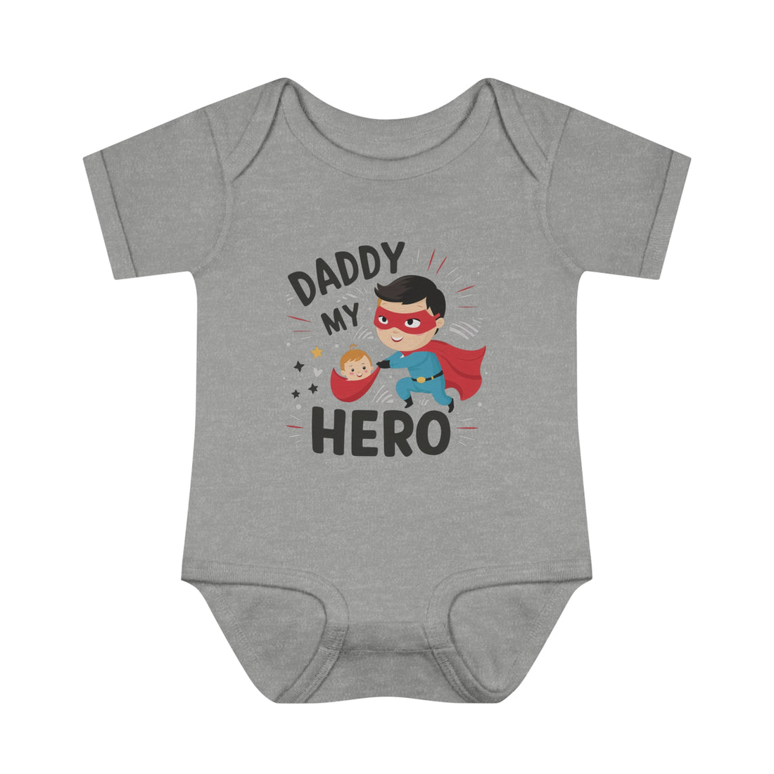 "Daddy is my hero" Infant Baby Rib Bodysuit