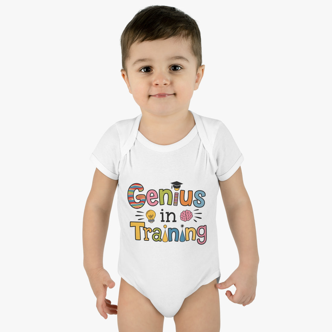 "Genius in training" Infant Baby Rib Bodysuit