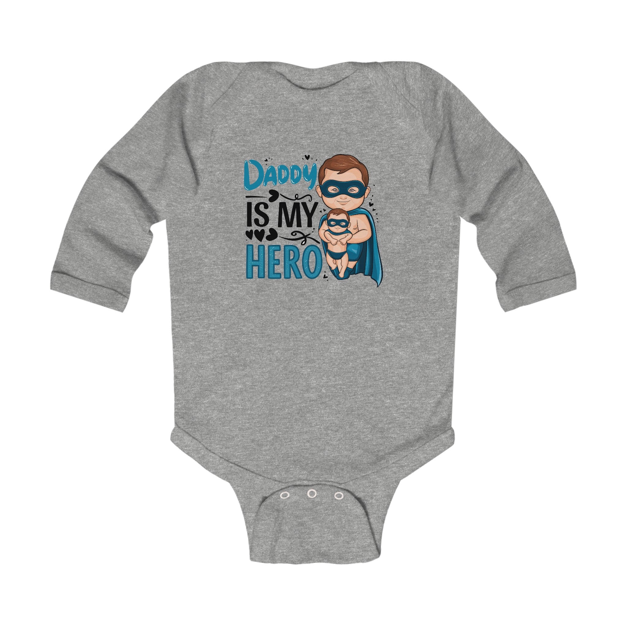 "Daddy is my hero" Infant Long Sleeve Bodysuit