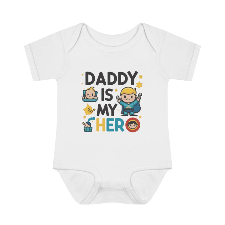 "Daddy is my hero" Infant Baby Rib Bodysuit