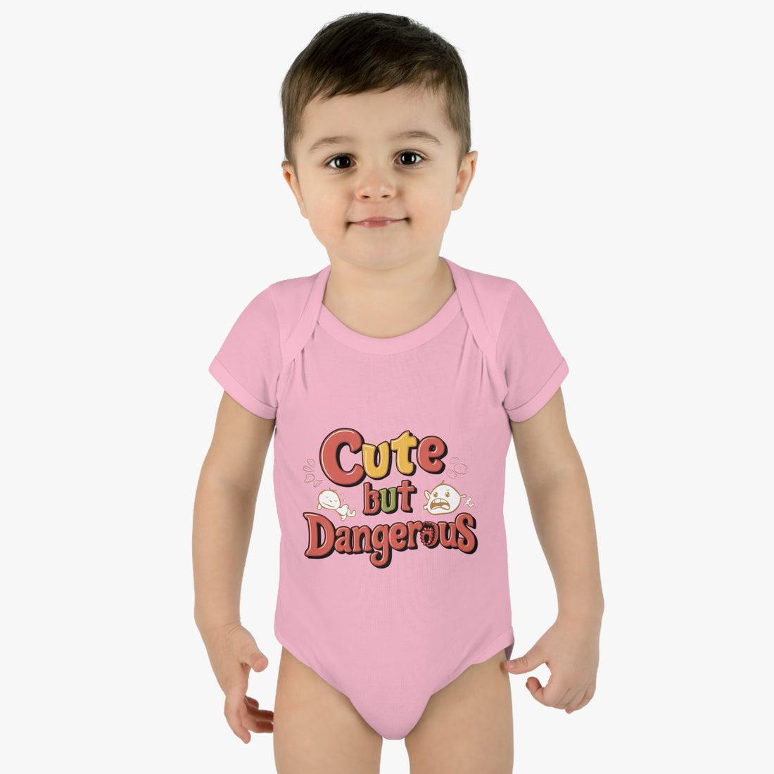 "Cute but dangerous" Infant Baby Rib Bodysuit