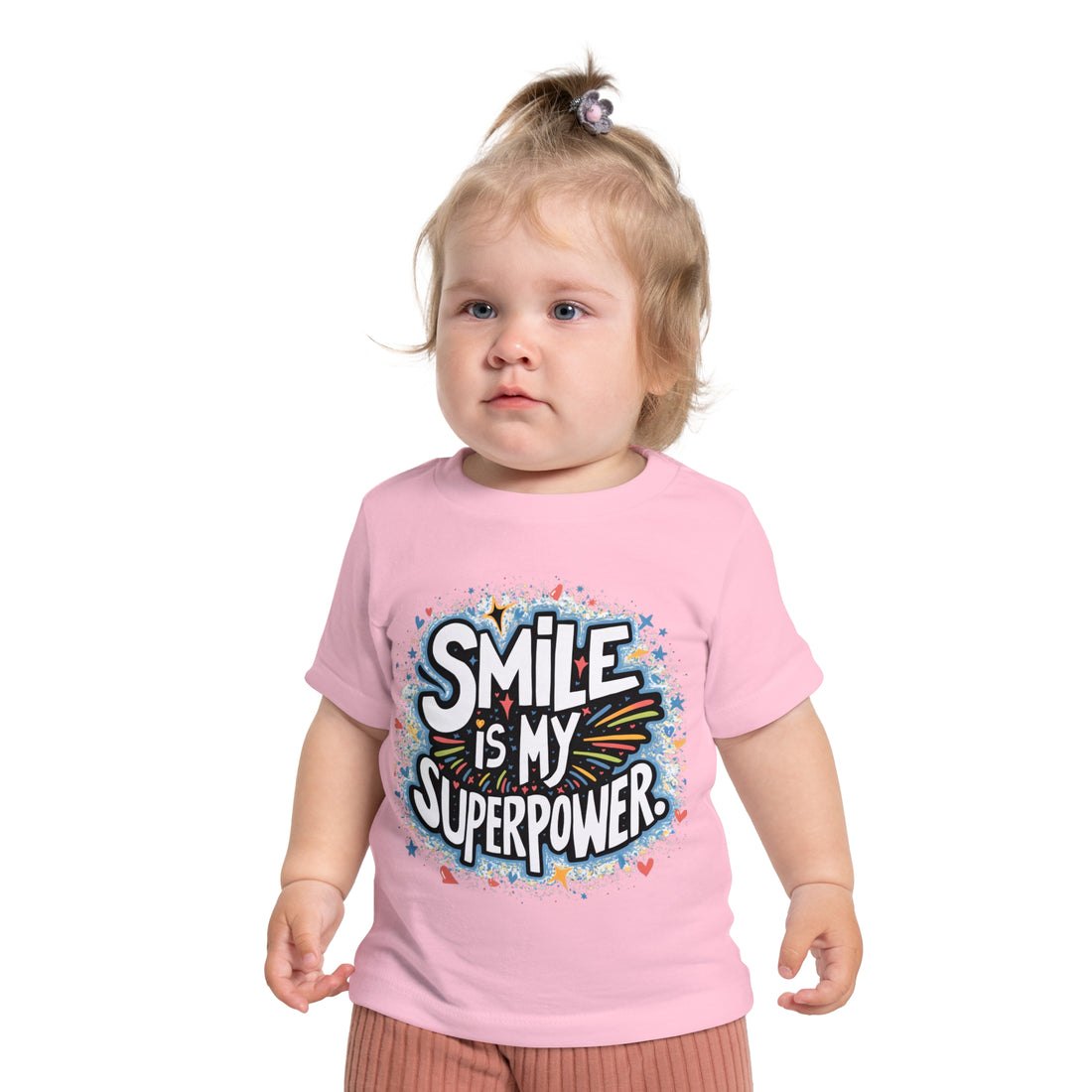 "Smile is my superpower" Baby Short Sleeve T-Shirt