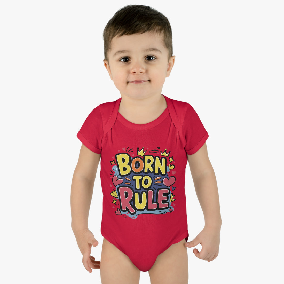 "Born to rule" Infant Baby Rib Bodysuit