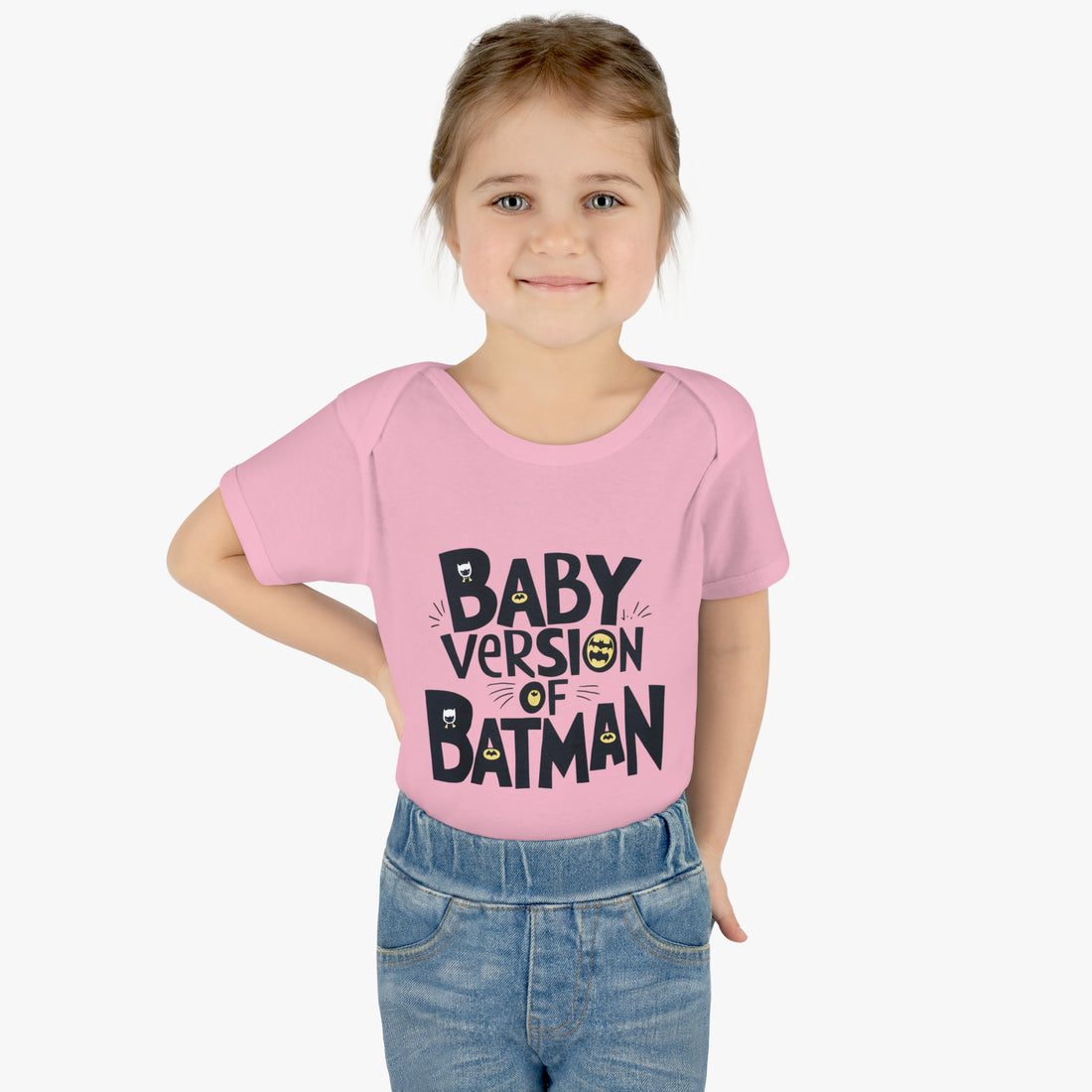 "Baby version of batman" Infant Baby Rib Bodysuit