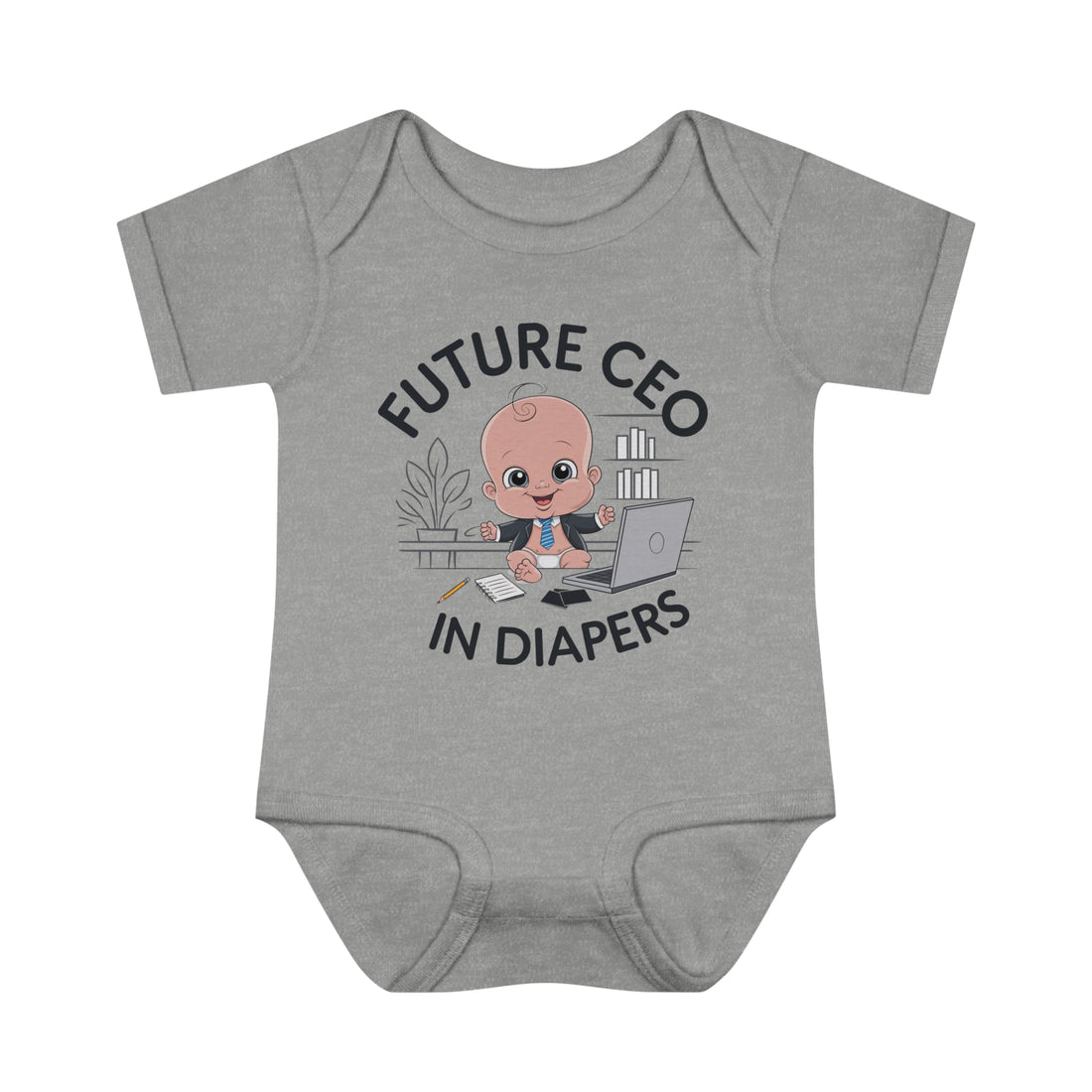 "Future CEO in diapers" Infant Baby Rib Bodysuit