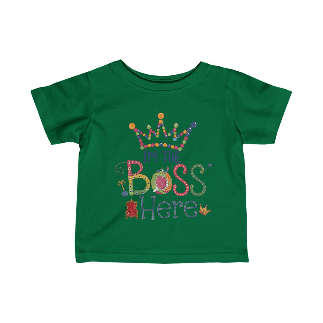 "I'm the boss here" Infant Fine Jersey Tee