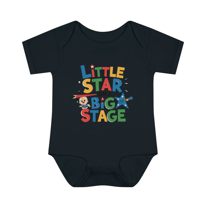 "Little star on a big stage" Infant Baby Rib Bodysuit