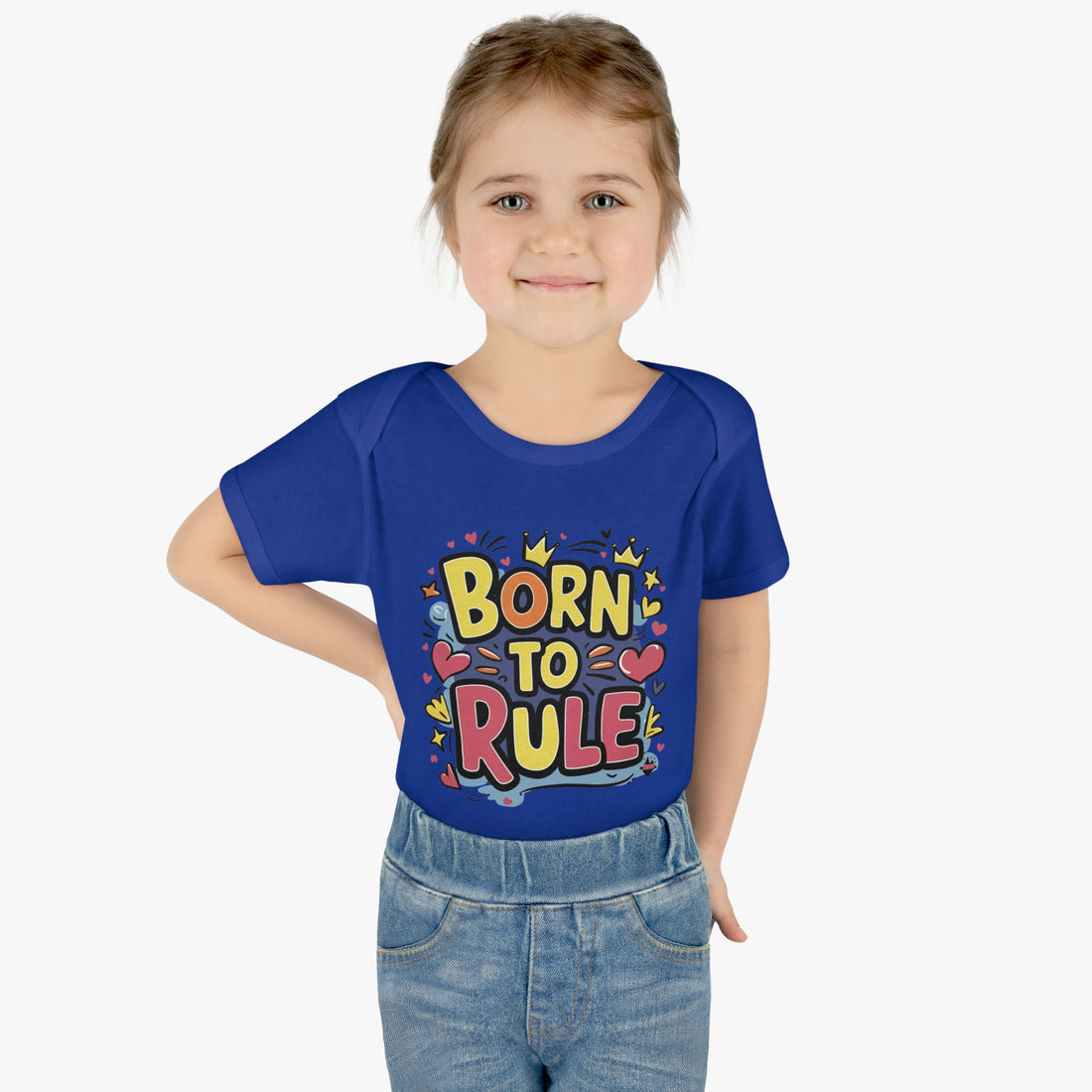 "Born to rule" Infant Baby Rib Bodysuit