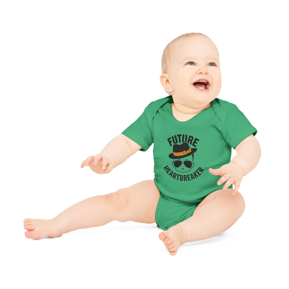 "Future heartbreaker" Baby Organic Short Sleeve Bodysuit