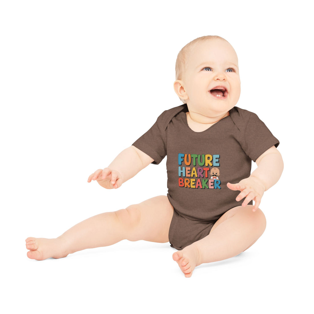 "Future heartbreaker" Baby Organic Short Sleeve Bodysuit