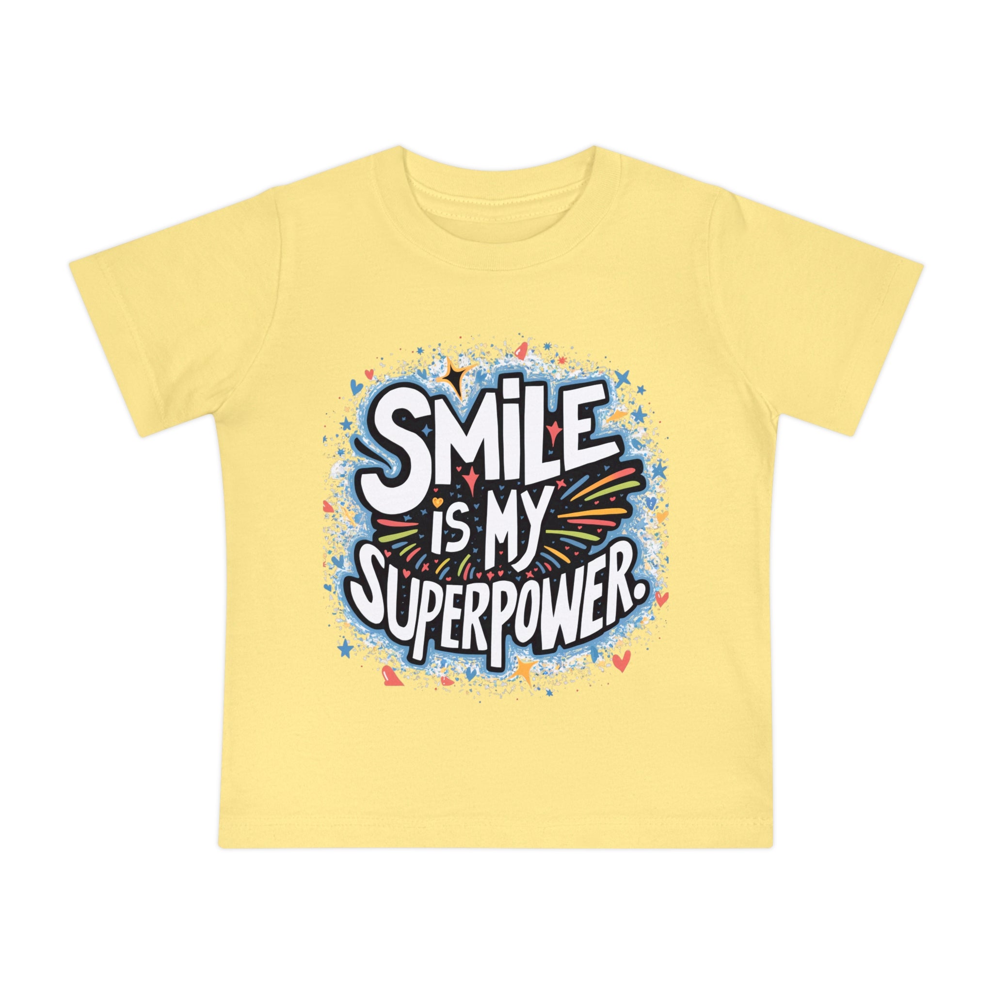 "Smile is my superpower" Baby Short Sleeve T-Shirt