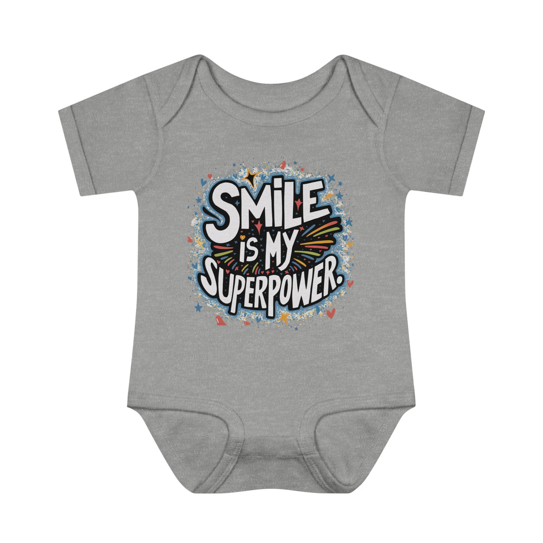 "Smile is my superpower" Infant Baby Rib Bodysuit