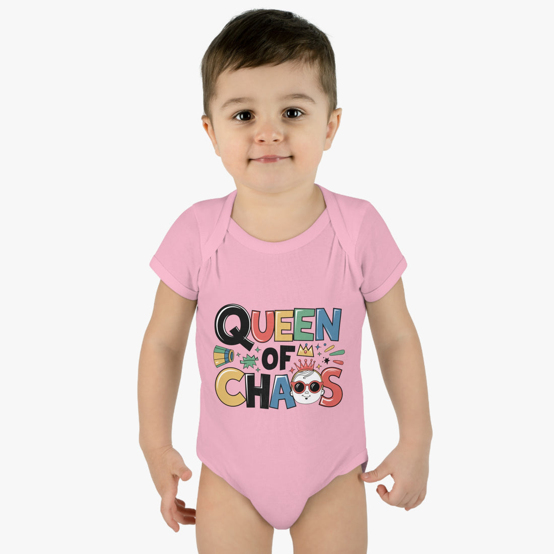 "Queen of chaos" Infant Baby Rib Bodysuit