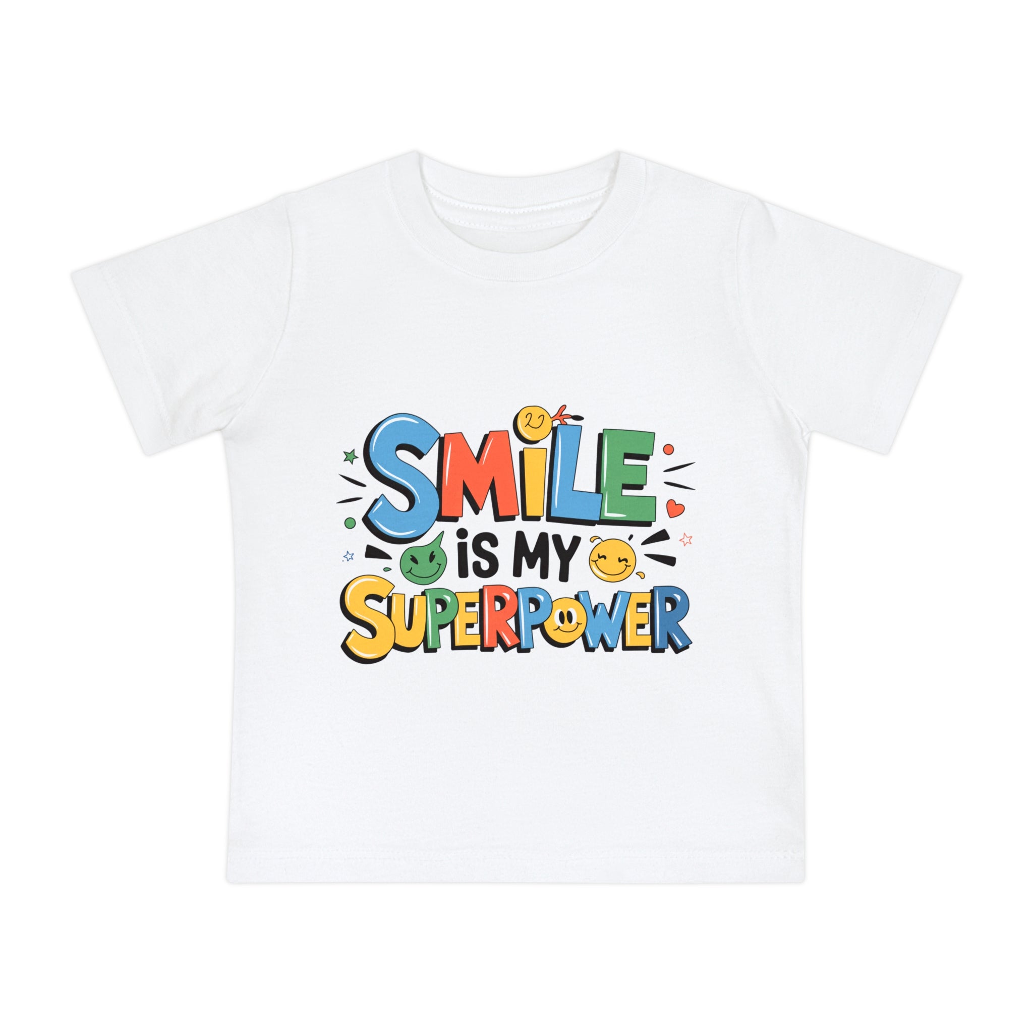 "Smile is my superpower" Baby Short Sleeve T-Shirt