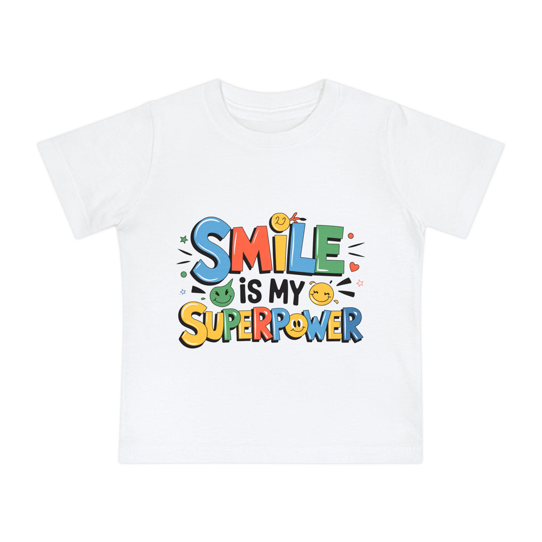 "Smile is my superpower" Baby Short Sleeve T-Shirt