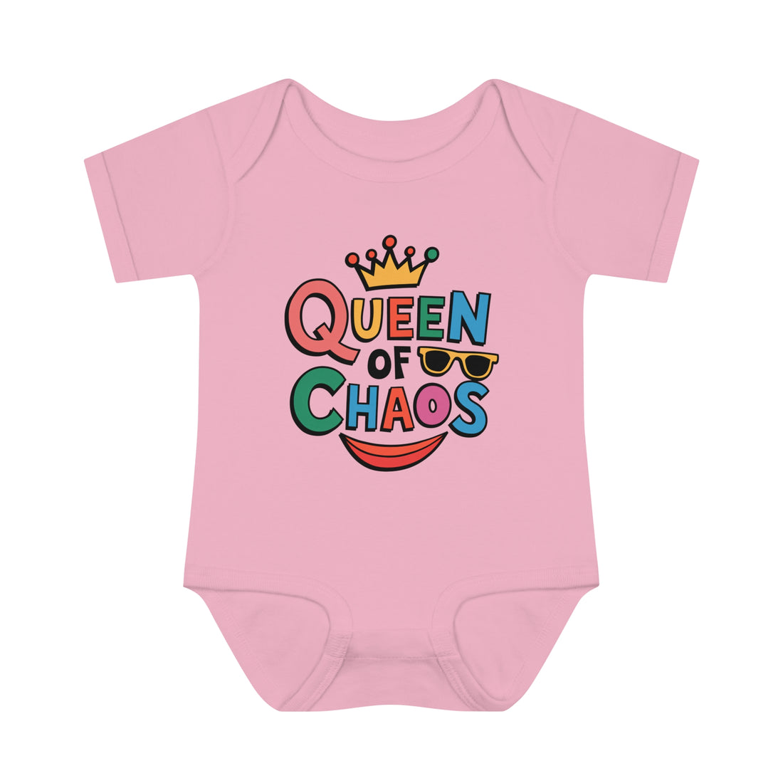 "Queen of chaos" Infant Baby Rib Bodysuit