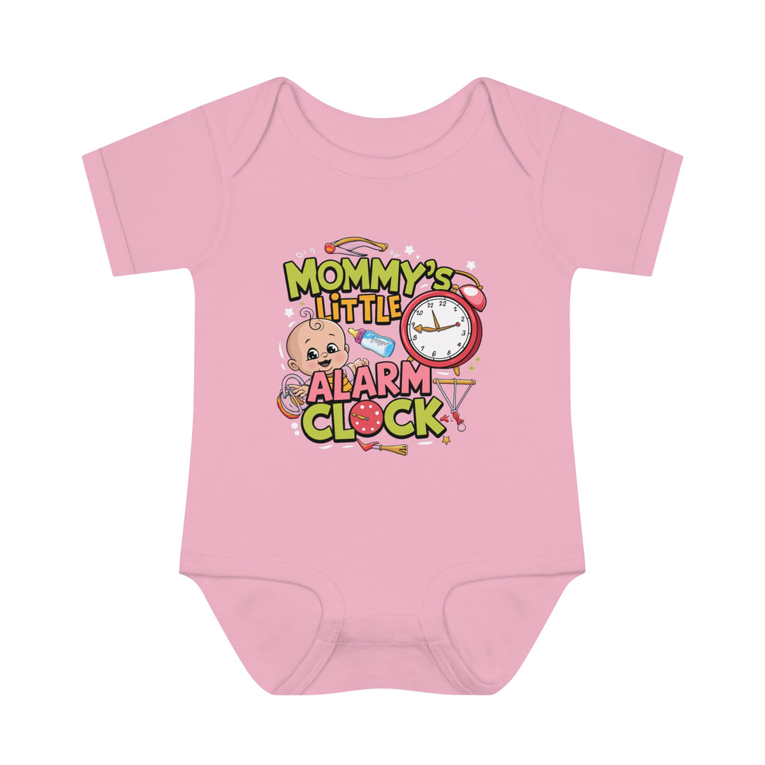 "Mommy's little alarm clock" Infant Baby Rib Bodysuit