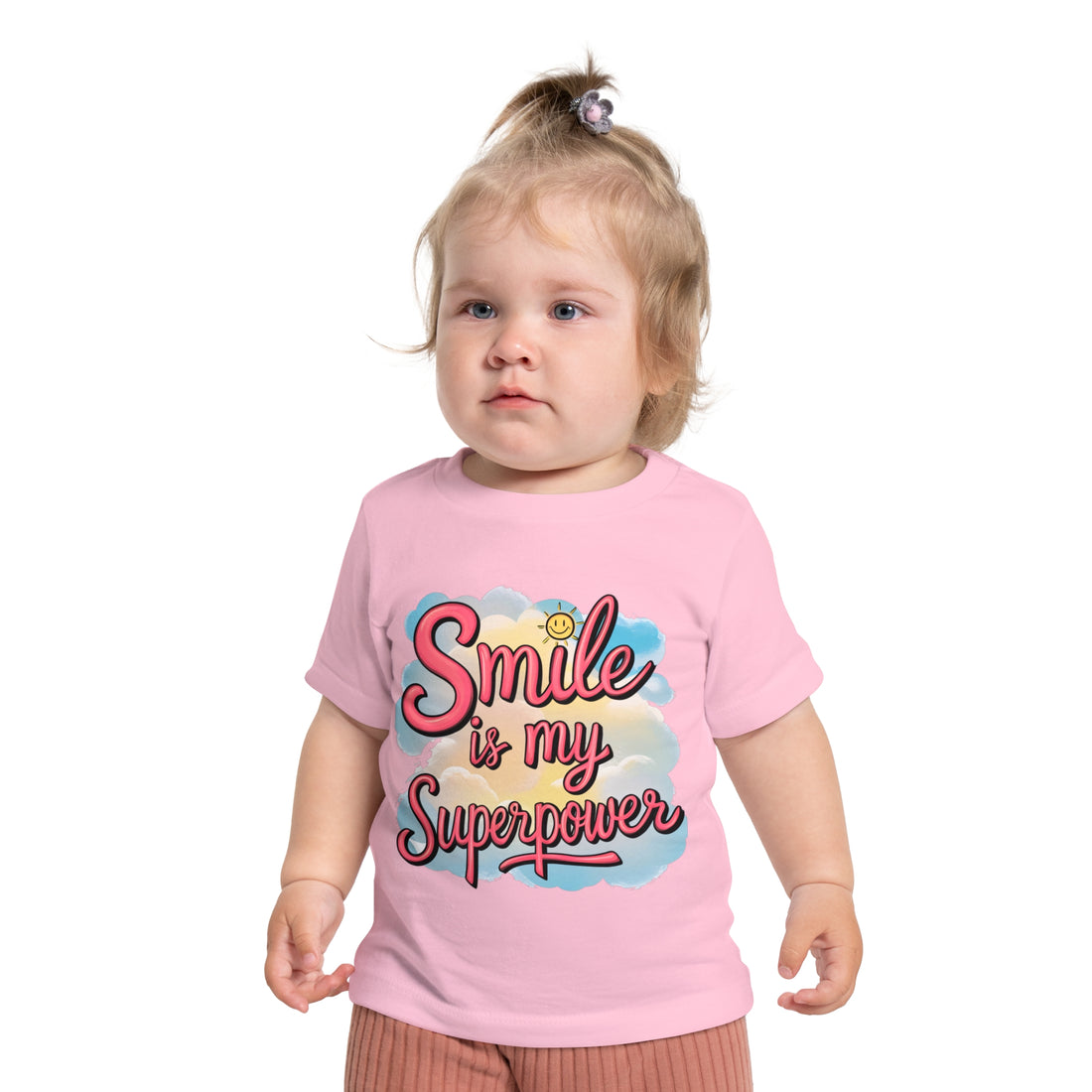 "Smile is my superpower" Baby Short Sleeve T-Shirt