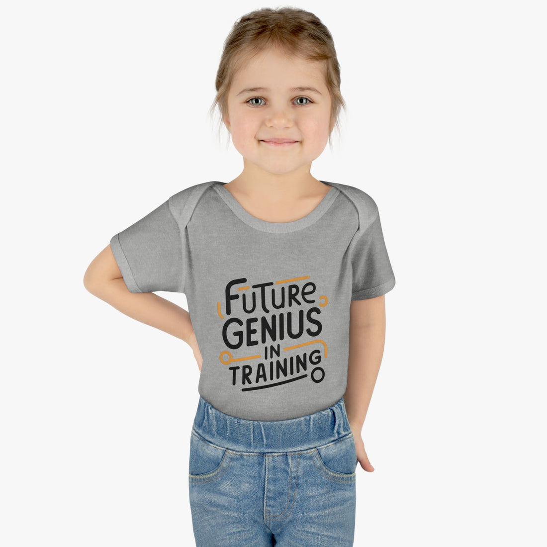 "Future genius in training" Infant Baby Rib Bodysuit