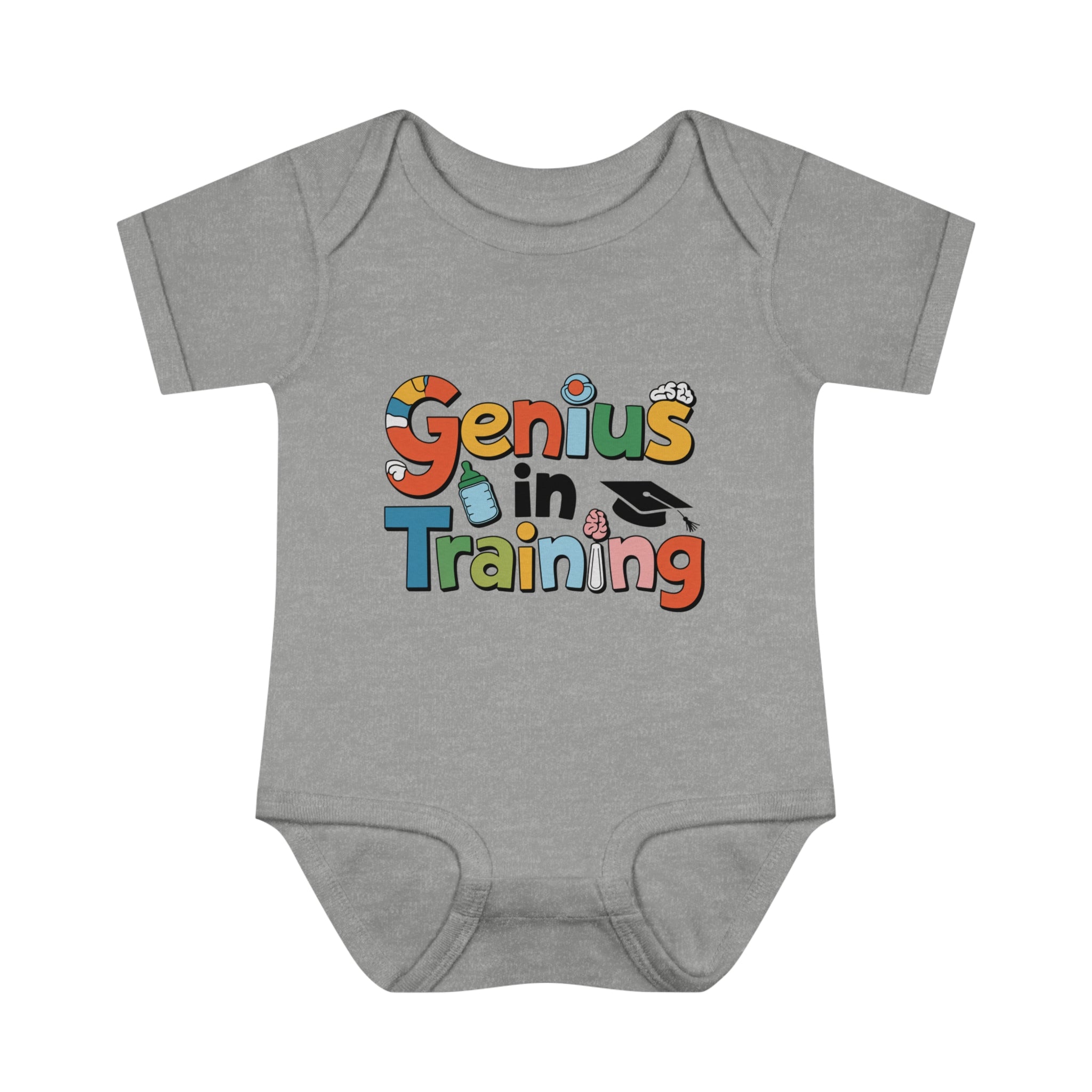 "Genius in training" Infant Baby Rib Bodysuit