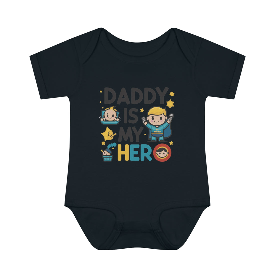 "Daddy is my hero" Infant Baby Rib Bodysuit