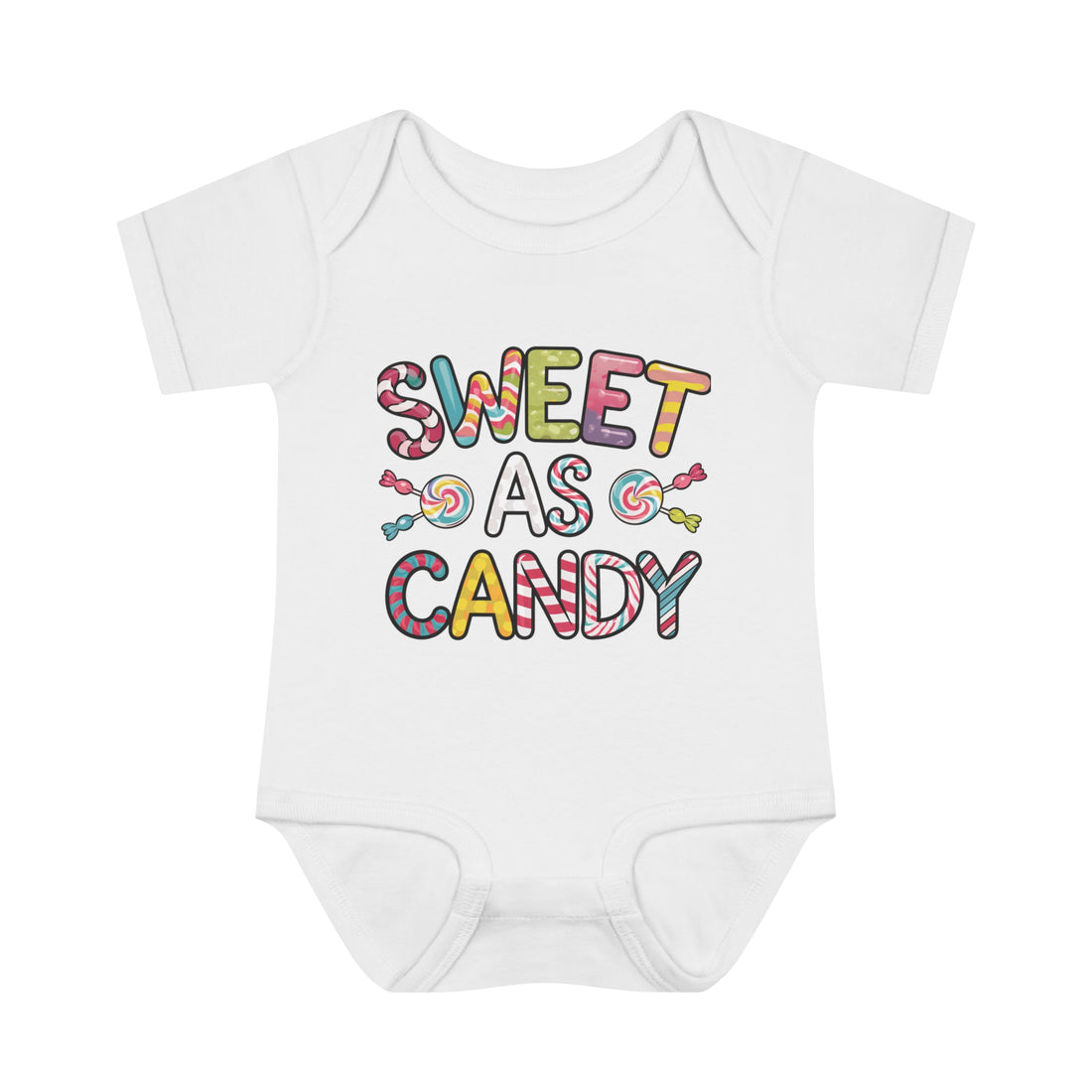 "Sweet as candy" Infant Baby Rib Bodysuit