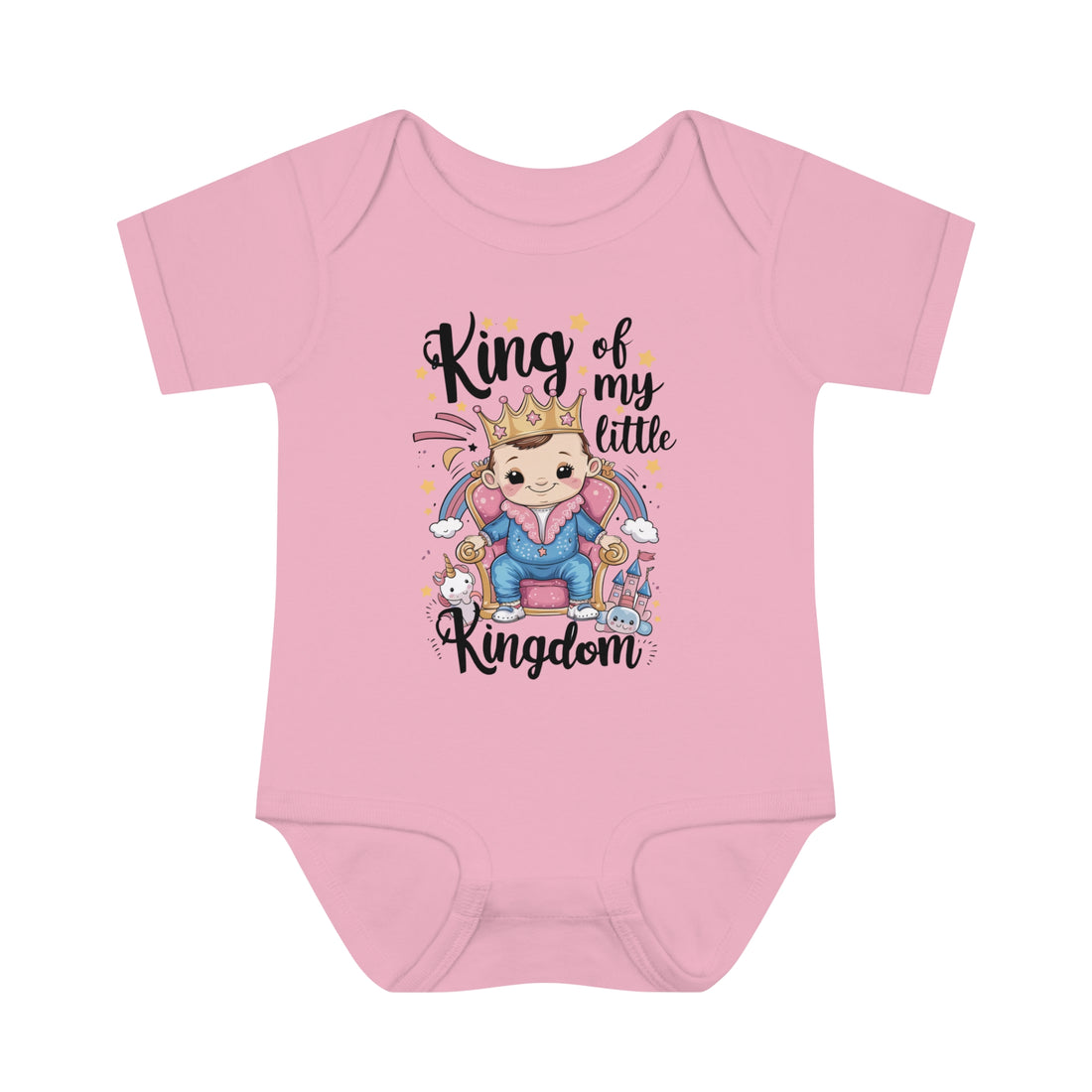 "King of my little kingdom" Infant Baby Rib Bodysuit