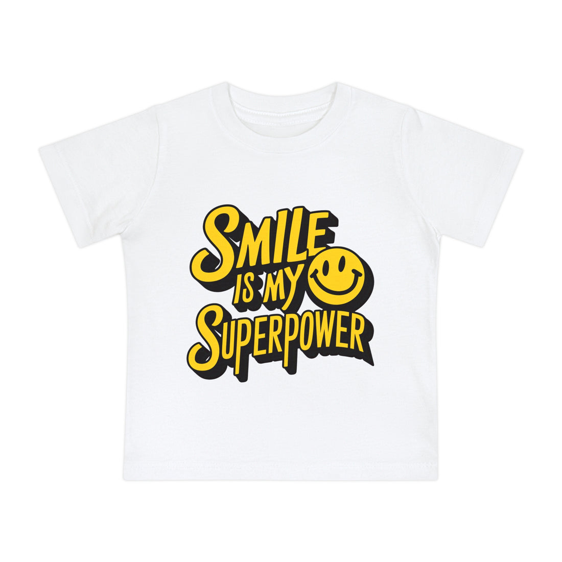 "Smile is my superpower" Baby Short Sleeve T-Shirt