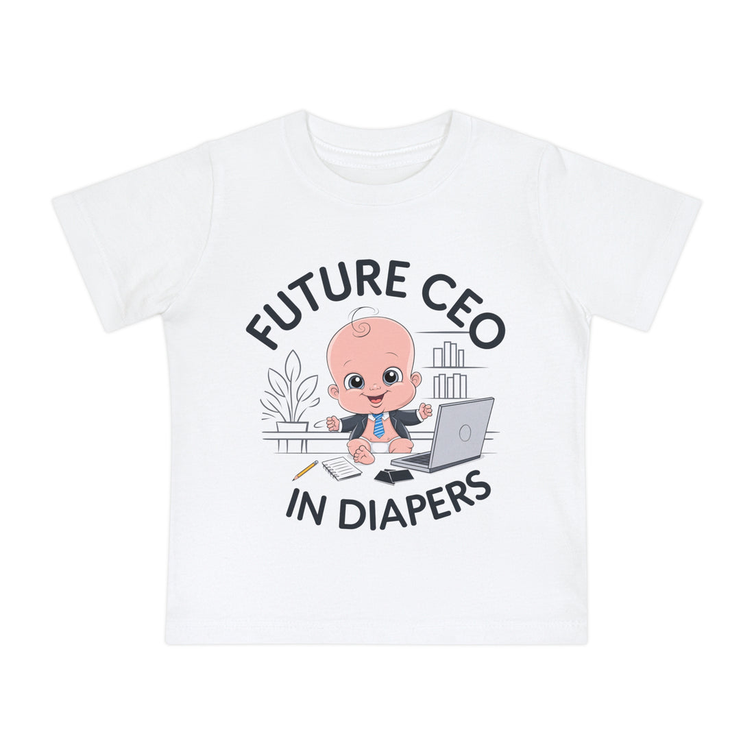 "Future CEO in diapers" Baby Short Sleeve T-Shirt