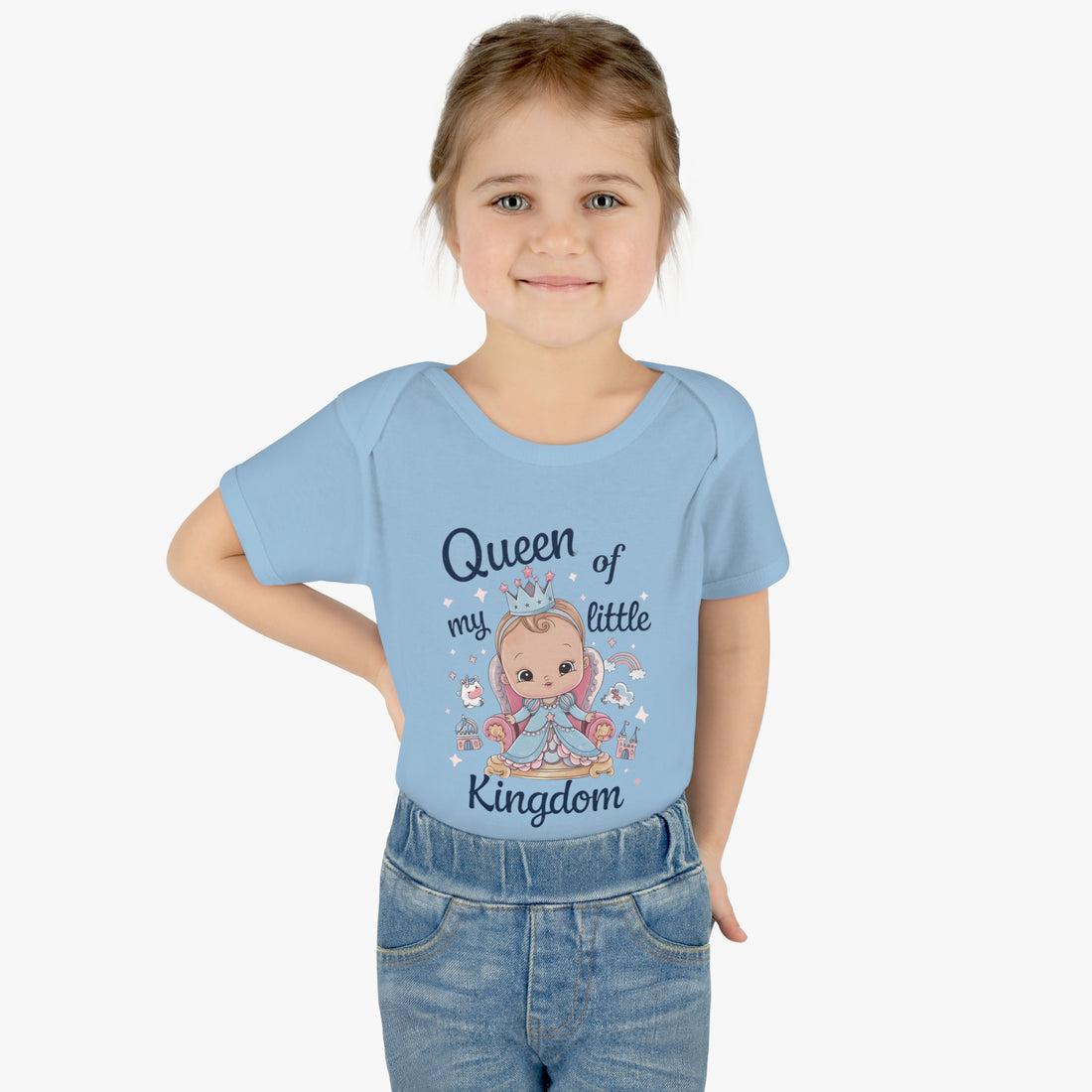 "Queen of my little kingdom" Infant Baby Rib Bodysuit