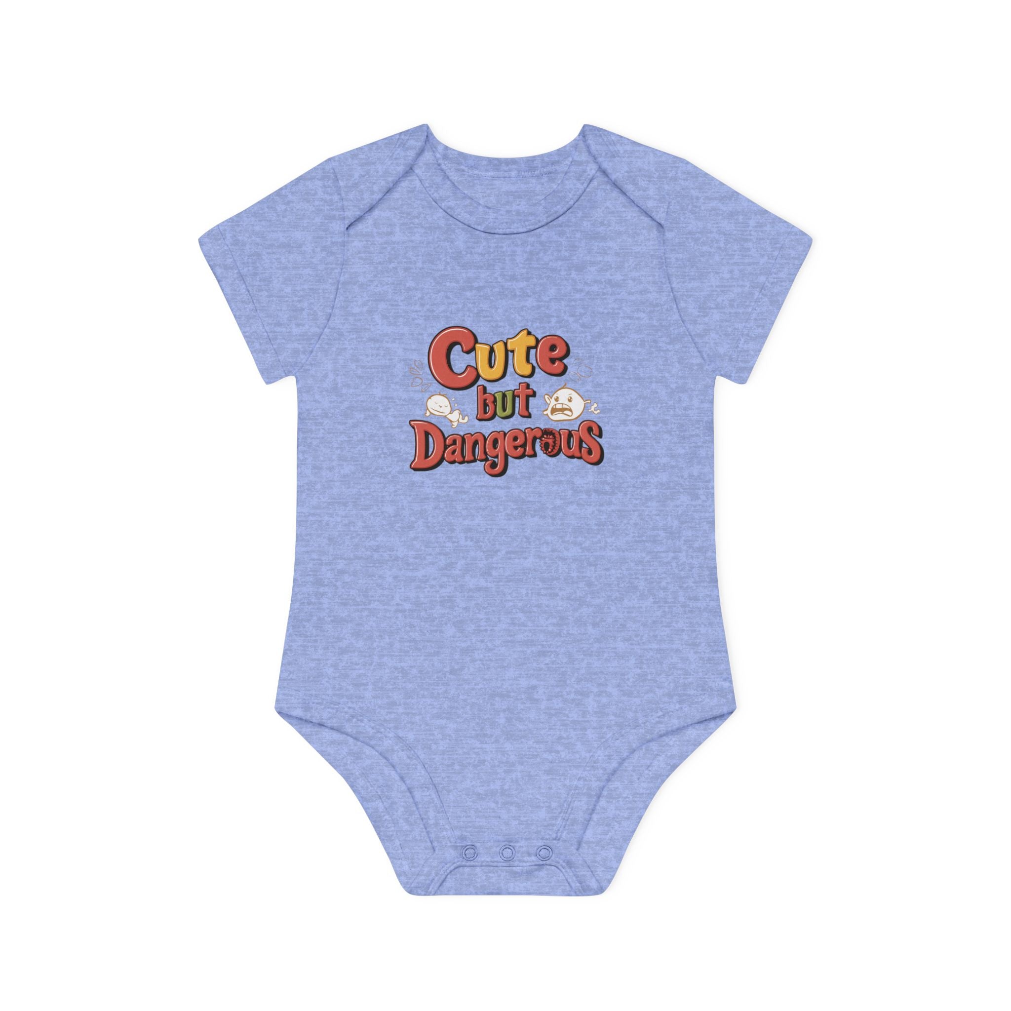 "Cute but dangerous" Baby Organic Short Sleeve Bodysuit