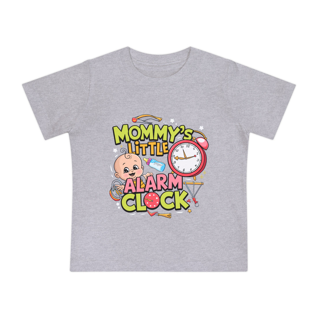 "Mommy's little alarm clock" Baby Short Sleeve T-Shirt