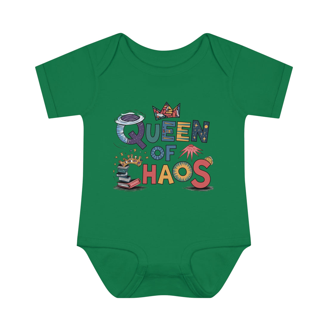 "Queen of chaos" Infant Baby Rib Bodysuit