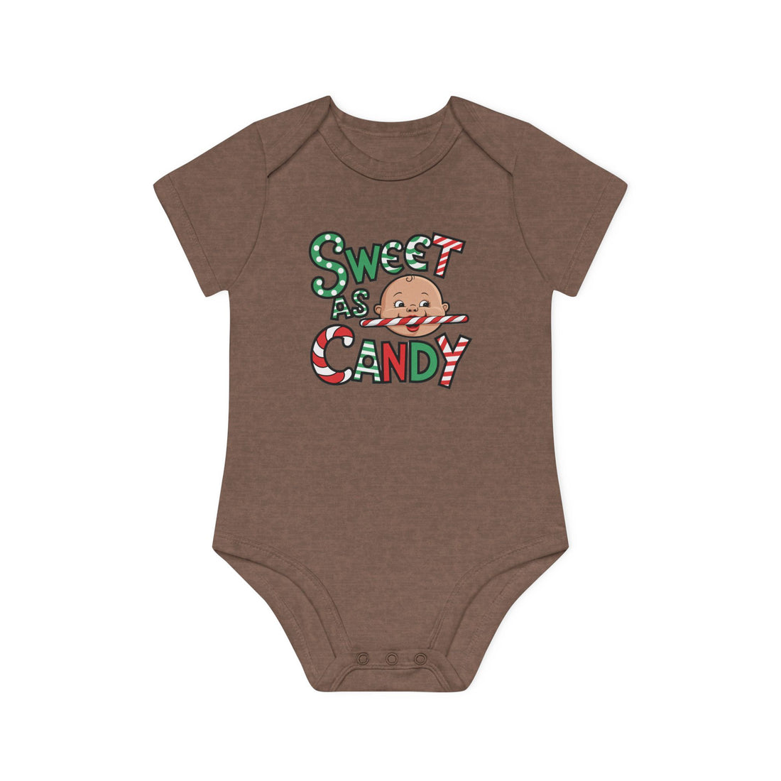 "Sweet as candy" Baby Organic Short Sleeve Bodysuit