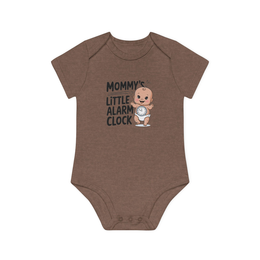 "Mommy's little alarm clock" Baby Organic Short Sleeve Bodysuit