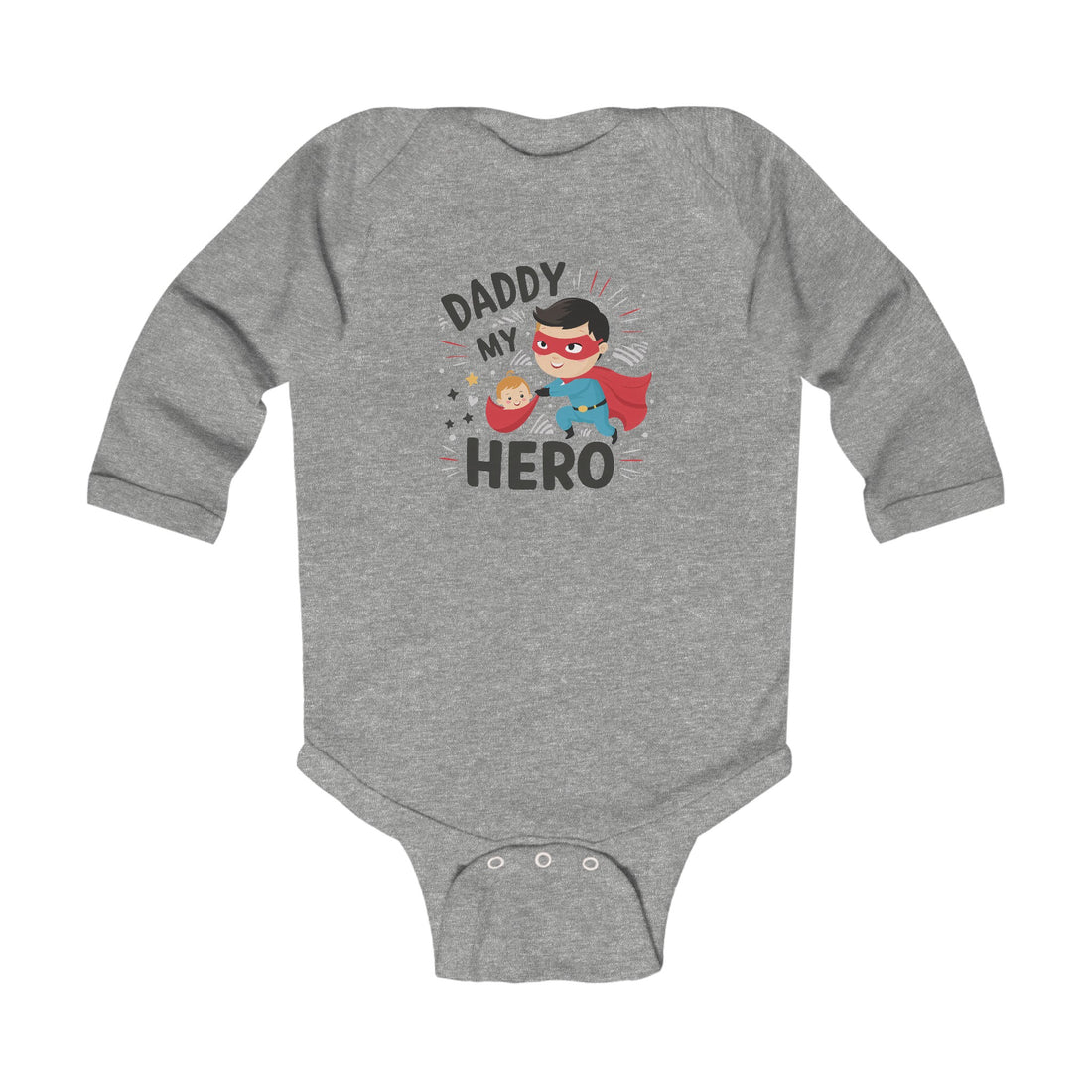 "Daddy is my hero" Infant Long Sleeve Bodysuit