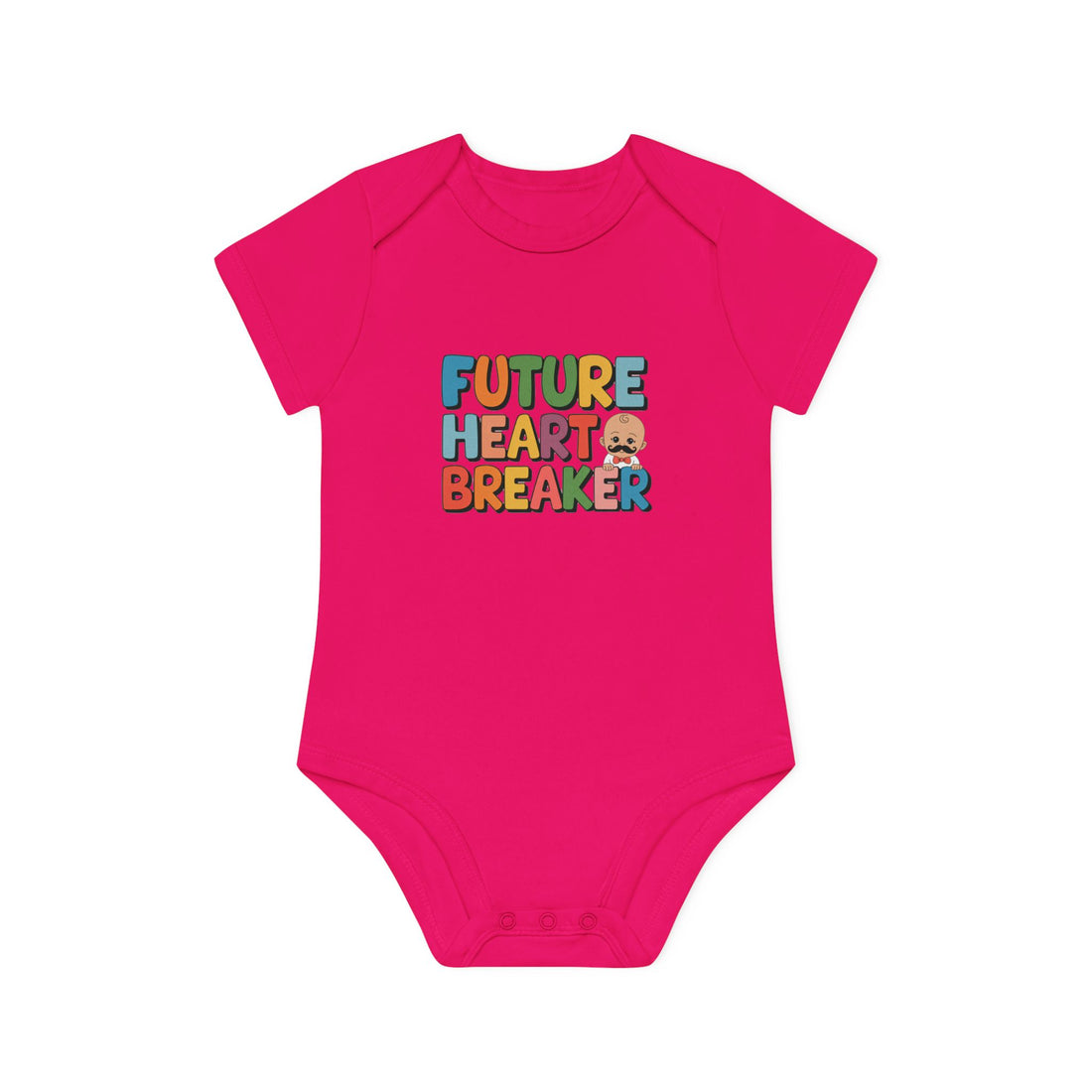 "Future heartbreaker" Baby Organic Short Sleeve Bodysuit