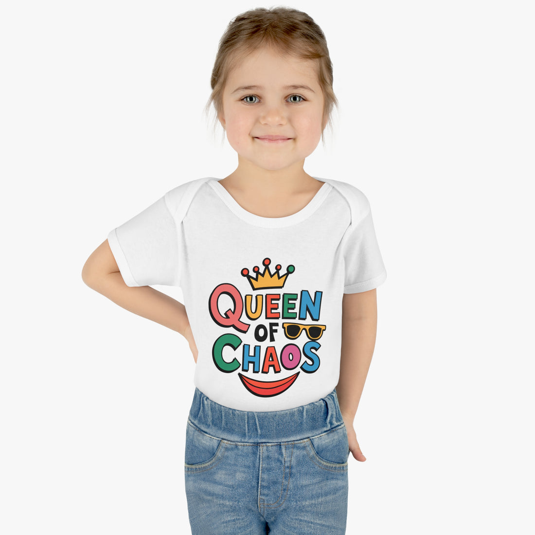 "Queen of chaos" Infant Baby Rib Bodysuit